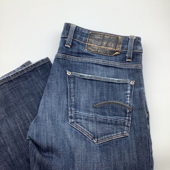 G Star Raw Mens Revend Straight Button Fly Jeans Size 33 x 30 (Actual 33 x 27.5) - Picture 1 of 9